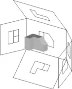 Uitvouwen van een vijfvoudige projectie