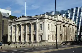 De London Bridge nabij de Fishmongers' Hall, waar de aanslag plaatsvond