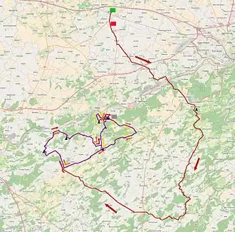 Routekaart van de Waalse Pijl 2015