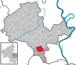 Kaart van Flörsheim-Dalsheim