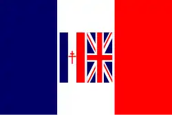 ? Vlag waarvan wordt bevestigd dat deze is gebruikt in de 1963 South Pacific Games [2]