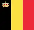 Belgische vlag met de Koninklijke kroon
