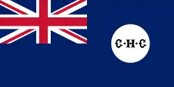 De eerste vlag van Brits Cyprus tussen 1881 en 1922