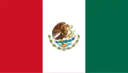 ? Vlag van Mexico, achterzijde