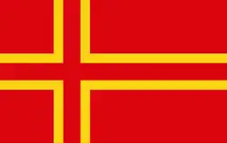 Vlag met het Scandinavisch kruis