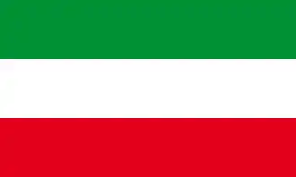 Vlag van de Duitse deelstaat Noordrijn-Westfalen