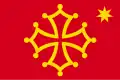 ? Occitanie vlag (met ster) ratio 2:3.