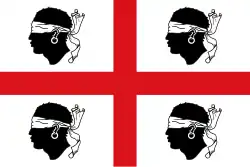 ? Vlag van Sardinië voor 1999