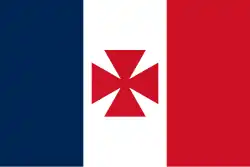 Vlag van het Franse protectoraat Wallis en Futuna (Uvea) (1860-1886)