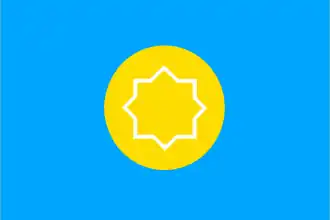 Partijvlag van de Azatpartij in Kazachstan