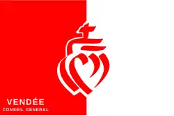 Vlag van de departementsraad van Vendée (variant 1).
