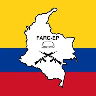 De vlag van de FARC-EP.