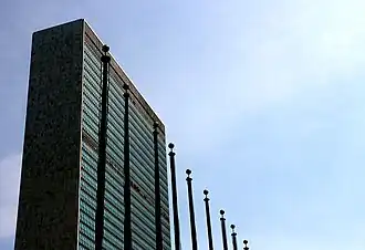 Het hoofdkwartier van de Verenigde Naties in New York.