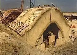 Betonwerk voor de Flakkeese Spuisluis