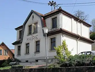 het gemeentehuis van Flaxlanden