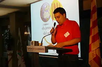 Op het congres van de nieuwe Catalaanse jeugd in 2012