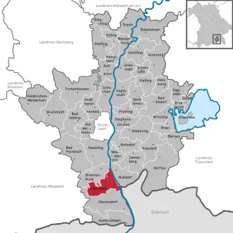 Kaart van Flintsbach am Inn