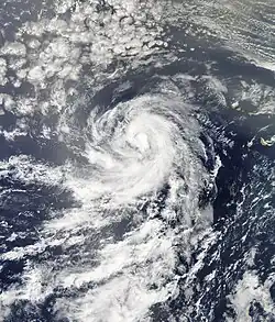 Foto of weerkaart van orkaan