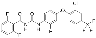 Structuurformule van flufenoxuron