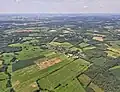 Luchtfoto van Hoope, met voor deze streek typerend landschapsbeeld