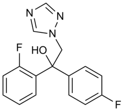 Structuurformule van flutriafol