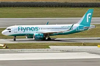 Een Airbus A320neo van flynas