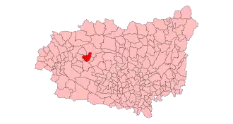 Kaart van Folgoso de la Ribera