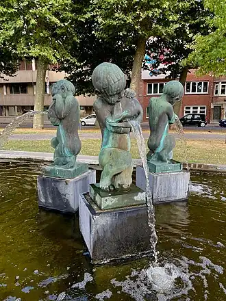 Fontein in het Prinses Josephine Charlottepark te Lokeren