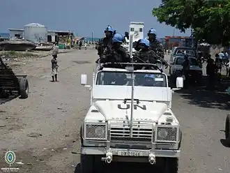 Braziliaanse speciale eenheden in Haïti in mei 2010.