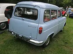 Ford Escort 100E (1955) stationwagen, achteraanzicht