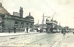 Het station in 1904.