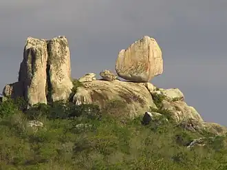 Rotsformatie van Serra da Borborema in de gemeente Queimadas