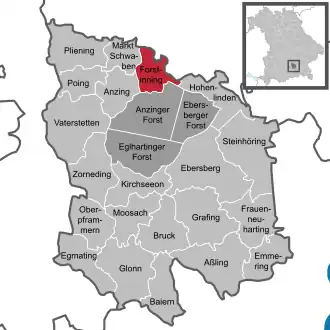 Kaart van Forstinning