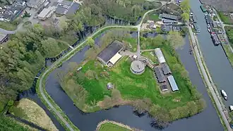 Luchtfoto van Fort aan de Klop