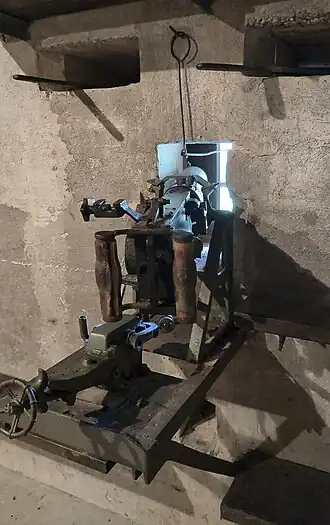 Mitrailleur MG-08 in de kazemat