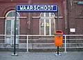 Naambord station Waarschoot