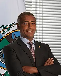 Romário als senator van Rio de Janeiro in 2015.