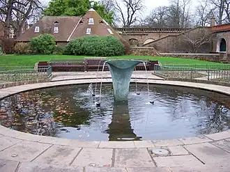 Fountain in het Holland Park in Londen