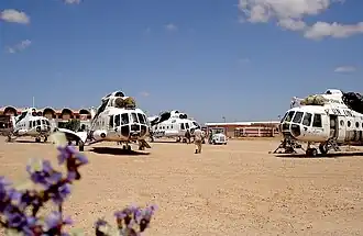 Helikopters van de VN in de Westelijke Sahara in april 2007.