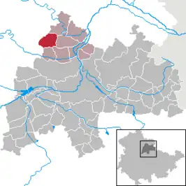 Kaart van Frömmstedt