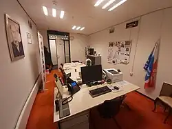 Fractiekamer van de lokale partij Forza! op de 1e etage