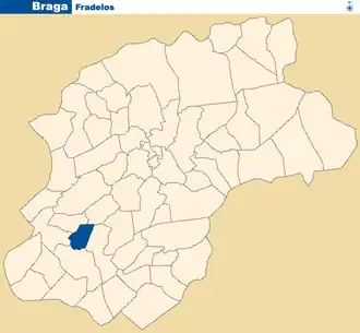 Kaart van Fradelos