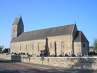De kerk van Saint-Aubin-du-Perron