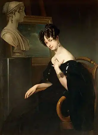 Portret van Cristina Trivulzio di Belgioioso door Francesco Hayez, ca. 1832.