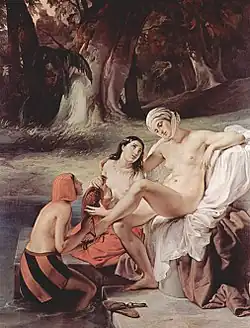 Batseba badend, 1834, Pinacoteca di Brera, Milaan