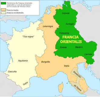 Oost-Francië in 843