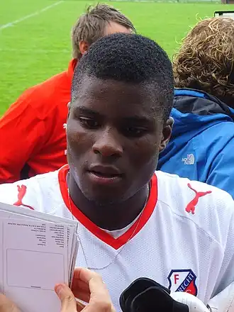 Dickoh tijdens de eerste training van het seizoen 2008/09