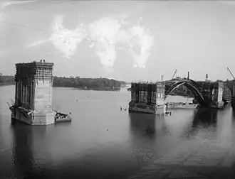 De Key Bridge in aanbouw, circa 1920