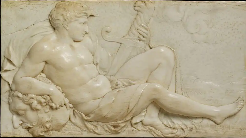 David met het hoofd van Goliath ca. 1680-1692 (103 x 187 mm}