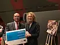 Francisca van Vloten en Pierre Bedouelle SG Euroart in Parijs, certificatie van de Impressionisms Routes, Collège des Bernardins, 2019
